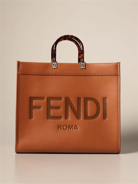 Logo Shopper Tote Fendi Handbags for Women 